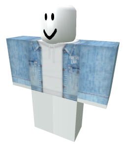 Denim Jacket with White Hoodie